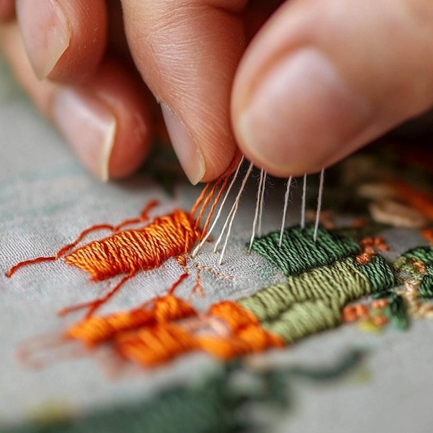 detal haftu ręcznego